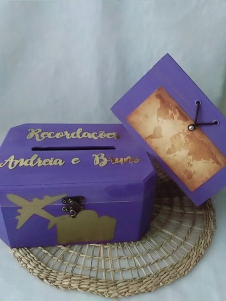 Caixa para envelopes viagens