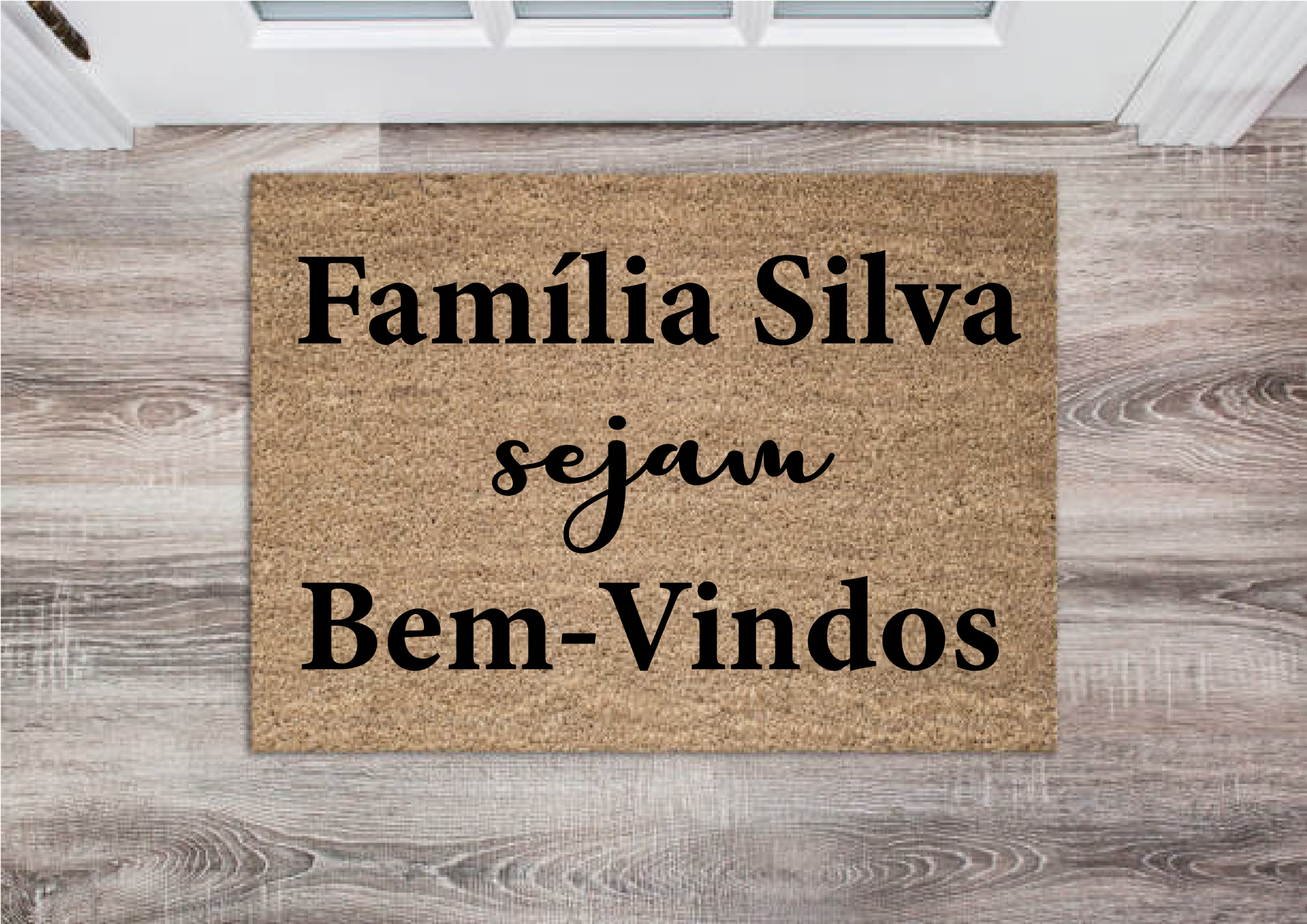 Tapete de entrada personalizado -Sejam bem-vindos