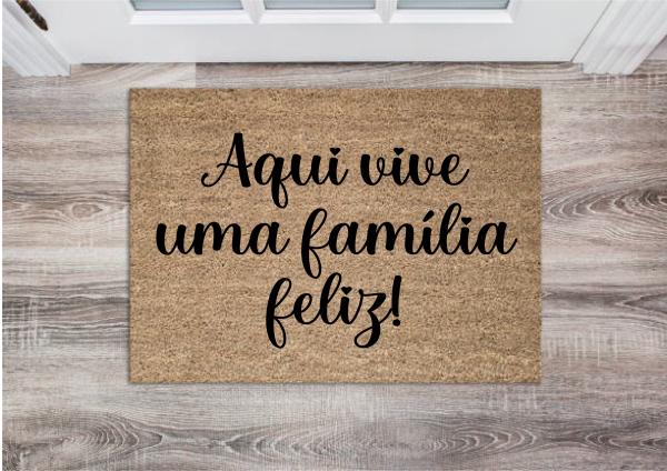 Tapete de entrada personalizado "Familia Feliz"
