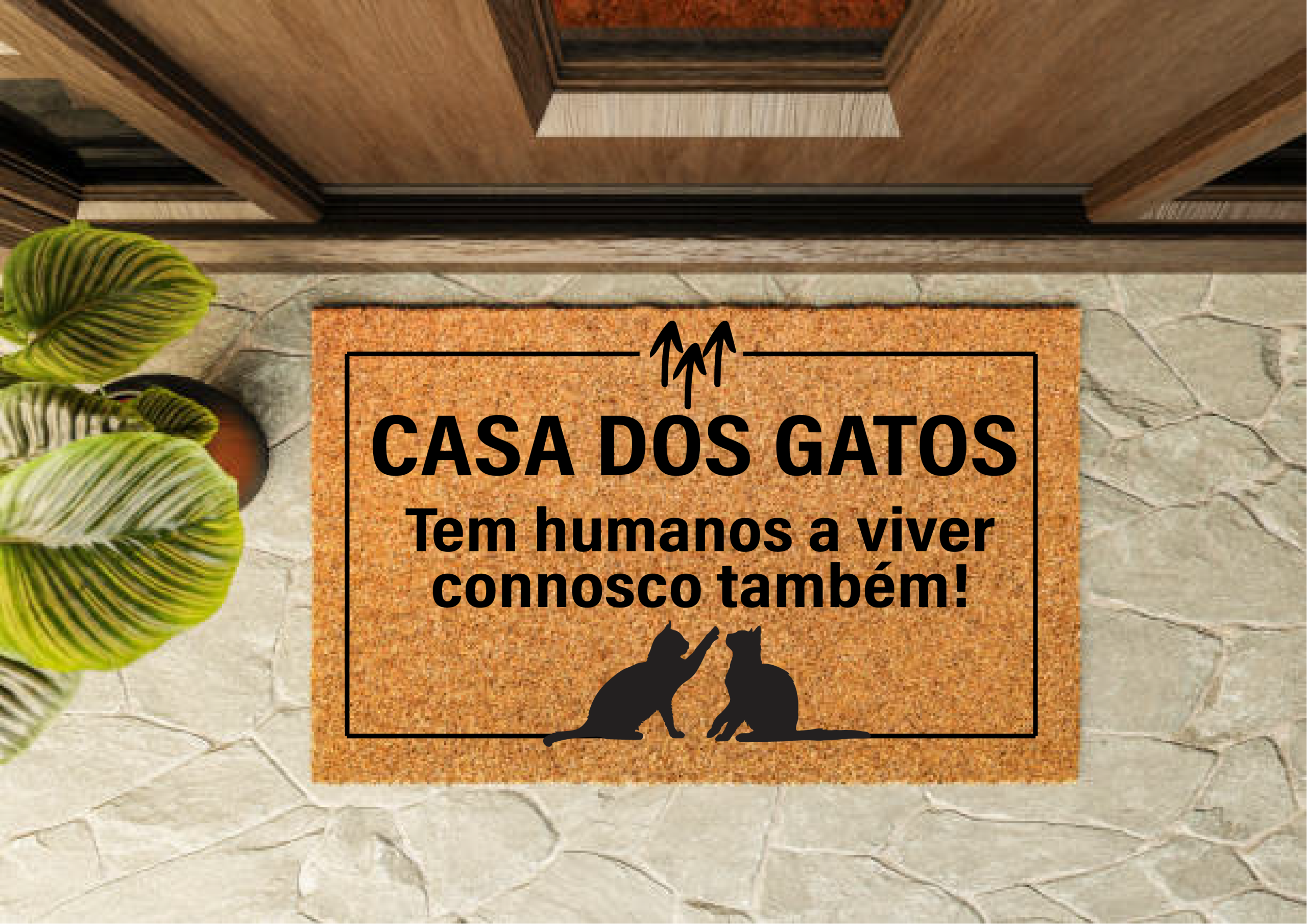Tapete de entrada personalizado - Casa dos Gatos