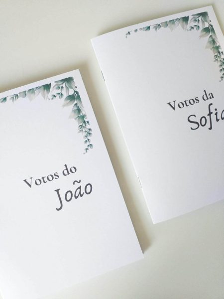 Livro de Votos Casamento Verde Minimalista