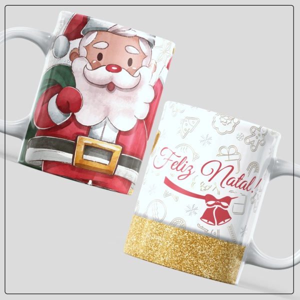 Caneca personalizada- Natal com Glitter