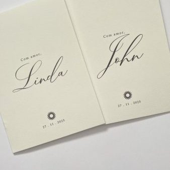 Livro de votos casamento minimalista personalizável Catia Silva Atelier
