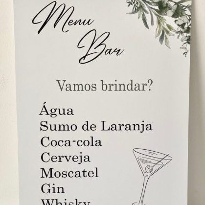 Menu Bar de Casamento